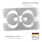 Preview: variable Edelstahl Doppelrosette Sven 20mm