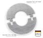 Preview: Edelstahl-Rosette-Fred-28mm-rund