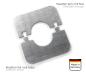 Preview: Edelstahl Rosette Fred 28mm eckig