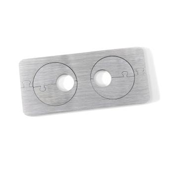 variable Edelstahl Doppelrosette Sven 15mm
