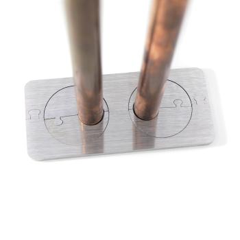 variable Edelstahl Doppelrosette Sven 20mm