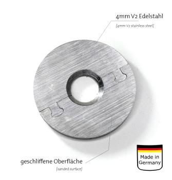 Edelstahlrosette Caro rund 15mm