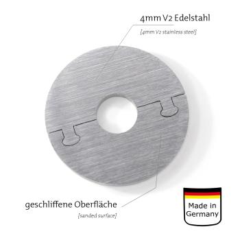 Edelstahlrosette Paula rund 15mm