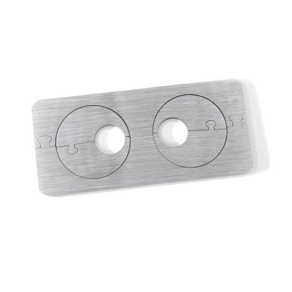 variable Edelstahl Doppelrosette Sven 20mm