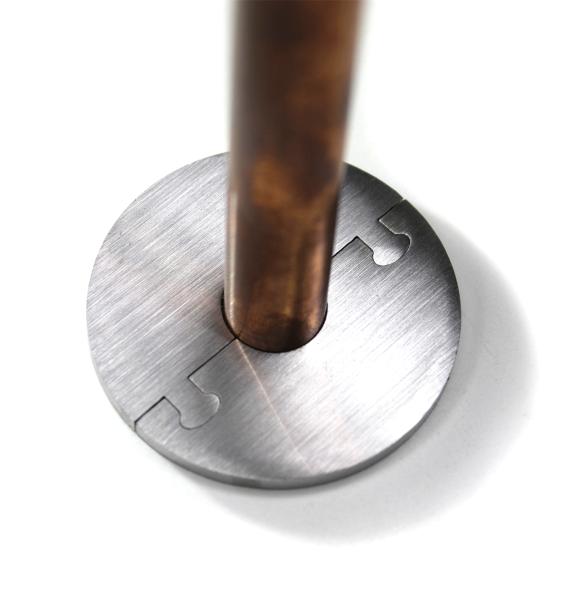 Edelstahlrosette Caro rund 15mm